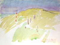 aquarel - Villa Carmen Sylva - Domburg Walcheren Zeeland - water color painting by Lucien den Arend