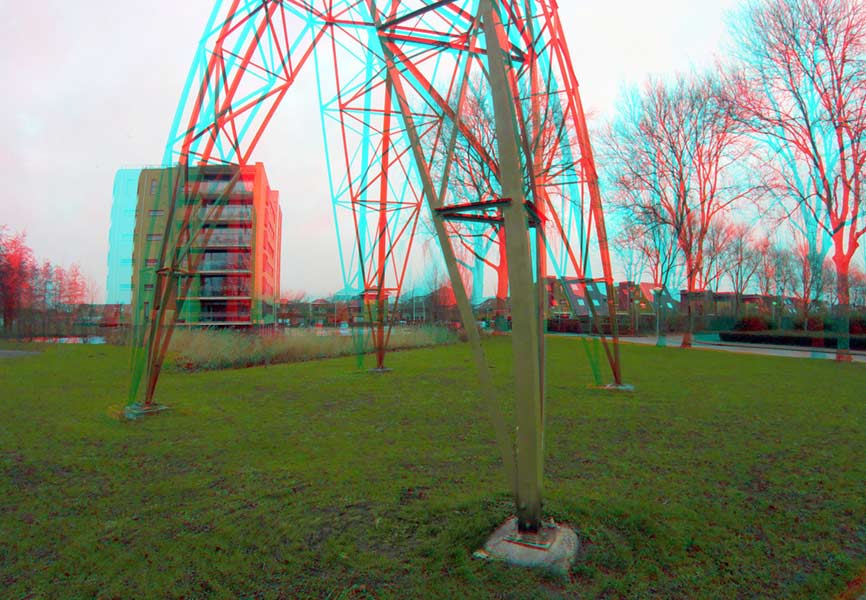Walburg project in 3D - land art in Zwijndrecht, NL - pylon.
