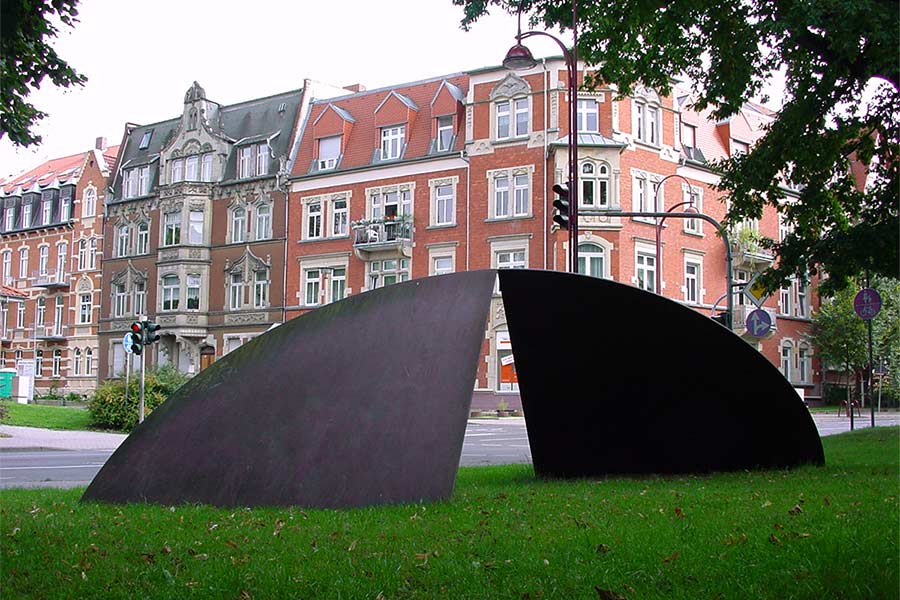 Erfurt Germany - sculptures (site specific and public sculpture) in cities in Europe and America by Lucien den Arend - his site specific sculptures ordered by the city of Erfurt
