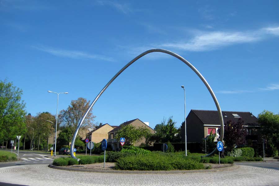 Site specific public sculpture on a roundabout in Heemskerk, Netherlands.