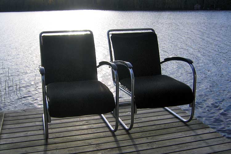 Mart Stam - two tubular chairs.