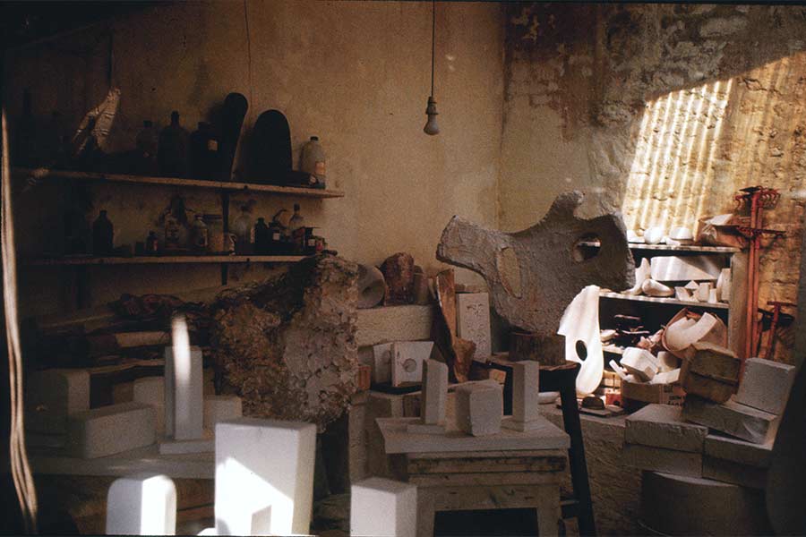 Barbara Hepworth's studio, a month after she died - summer 1975.