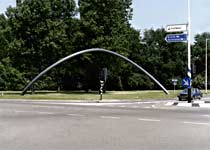 site specific sculpture at an intersection of roads in Spijkenisse, near Rotterdam.