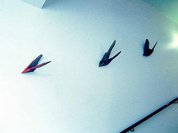 wooden sculpture - flight - sculpture by sculptor Lucien den Arend