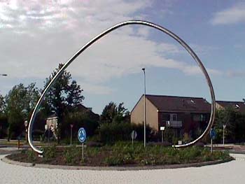 Site specific public sculpture on a roundabout in Heemskerk, Netherlands - view 3.