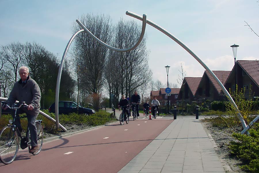 The hole in sculpture - Arcadia - a site specific sculpture in Heerhugowaard NL.