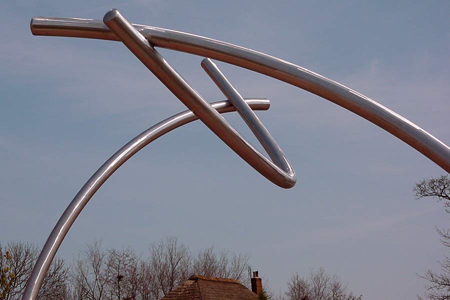Arcadia - stainless steel - a site specific sculpture in Heerhugowaard NL.