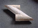 Wooden sculpture - "polar construction, z".