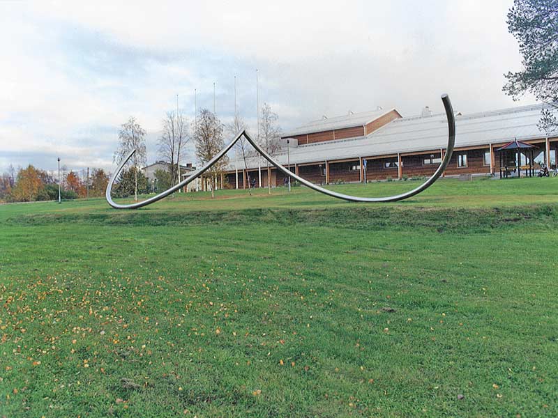 ENVIRONMENTAL SCULPTURE lecture - University of Lapland, Rovaniemi - Opening the Arctic Circle stainless steel sculpture in Kemijärvi Finland