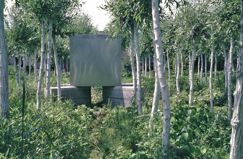 ENVIRONMENTAL SCULPTURE lecture - University of Lapland, Rovaniemi - Saenredam project - central object and white white-willow island in Holland