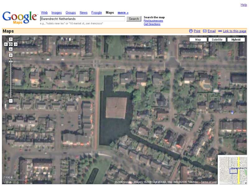 ENVIRONMENTAL SCULPTURE lecture - University of Lapland, Rovaniemi - a satellite photo of the Saenredam island - Holland