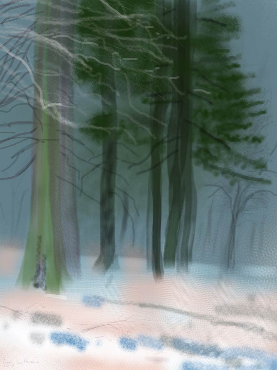 iPad drawing midwinter at Penttilä