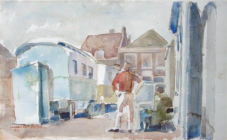 fair caravans at the heusen Kermis