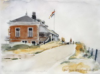 aquarel - Villa Carmen Sylva - Domburg Walcheren Zeeland - watercolor painting by Lucien den Arend
