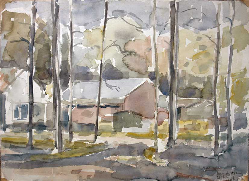 aquarel - the zoo in Tilburg, Netherlands - watercolor painting by Lucien den Arend