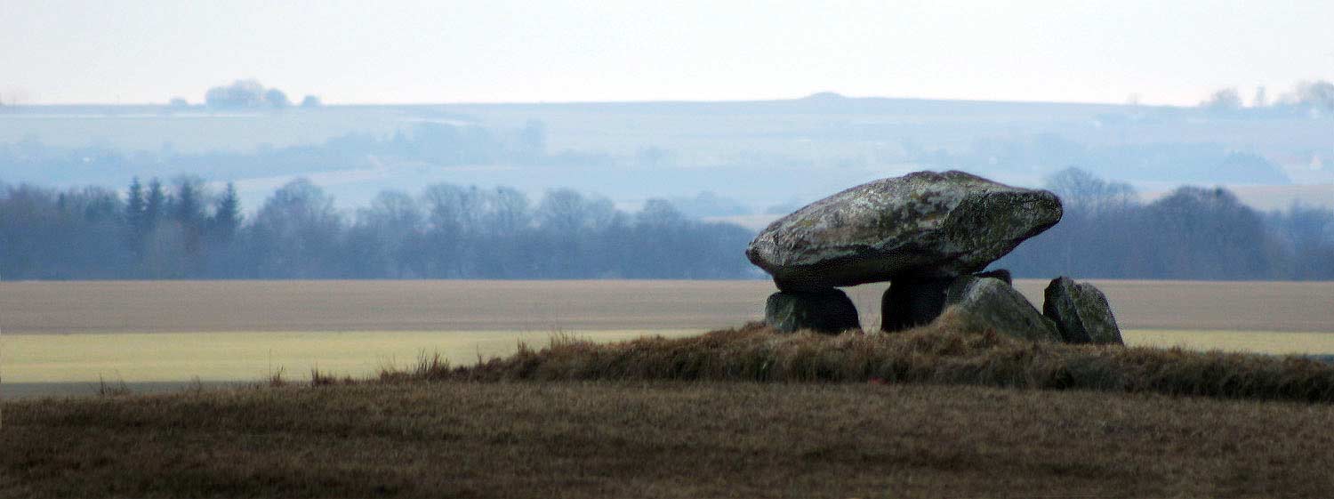 A dolmen near Vinstrup, Nørhald in Denmark
